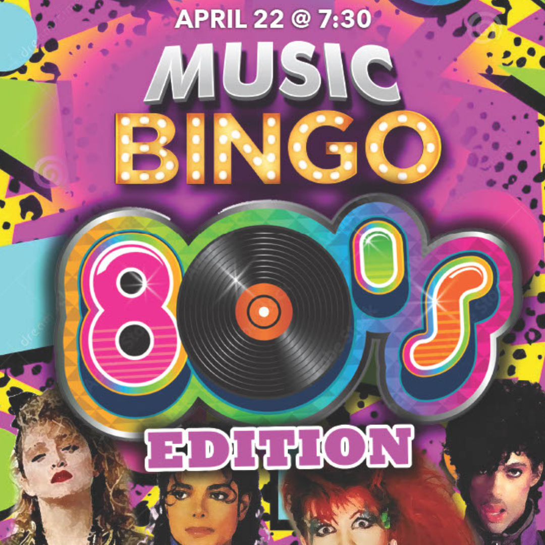 April 80s Music bingo