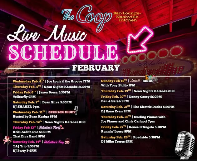 FEBRUARY 2026 music lineup